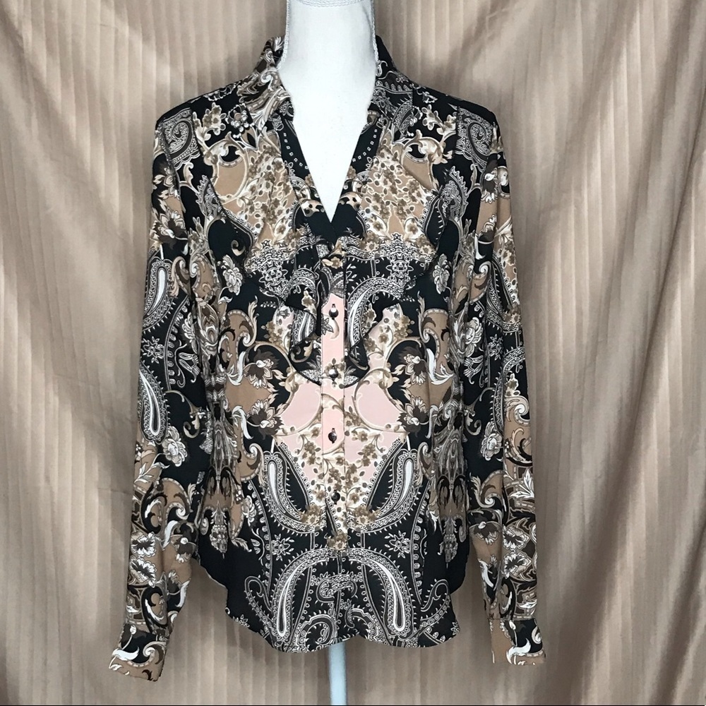 7th AVENUE NEW YORK & CO SMALL RUFFLE BLOUSE